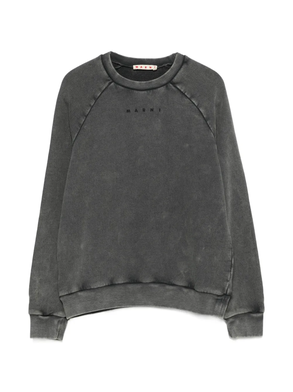 Marni Kids logo-print raglan-sleeve sweatshirt - Grigio