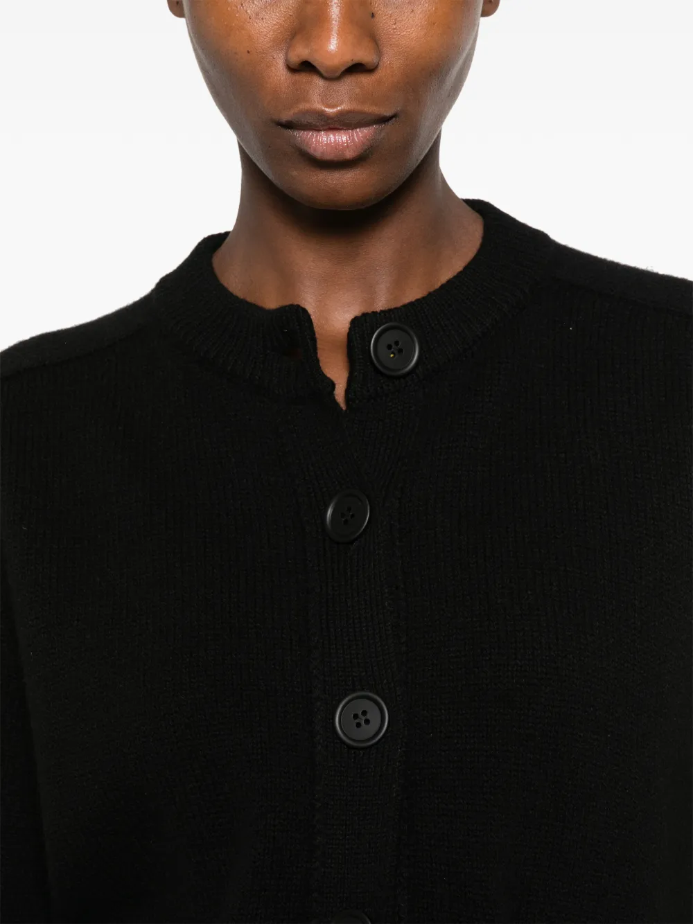 anne claire Button-up vest Zwart