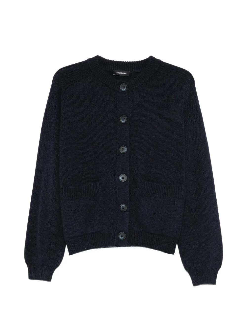 anne claire patch-pocket button-up cardigan