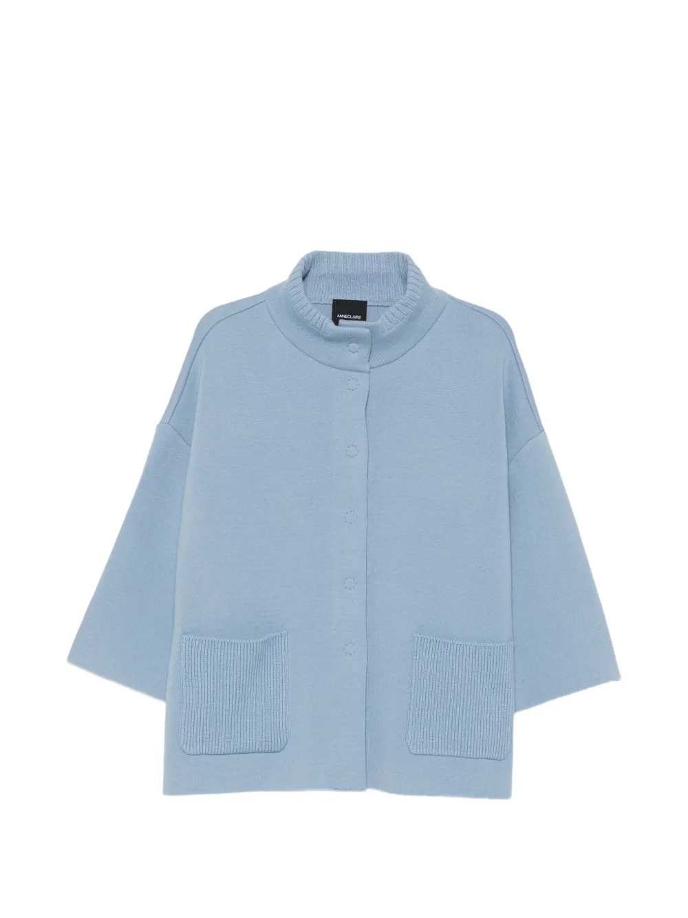 anne claire patch-pocket high-neck jacket