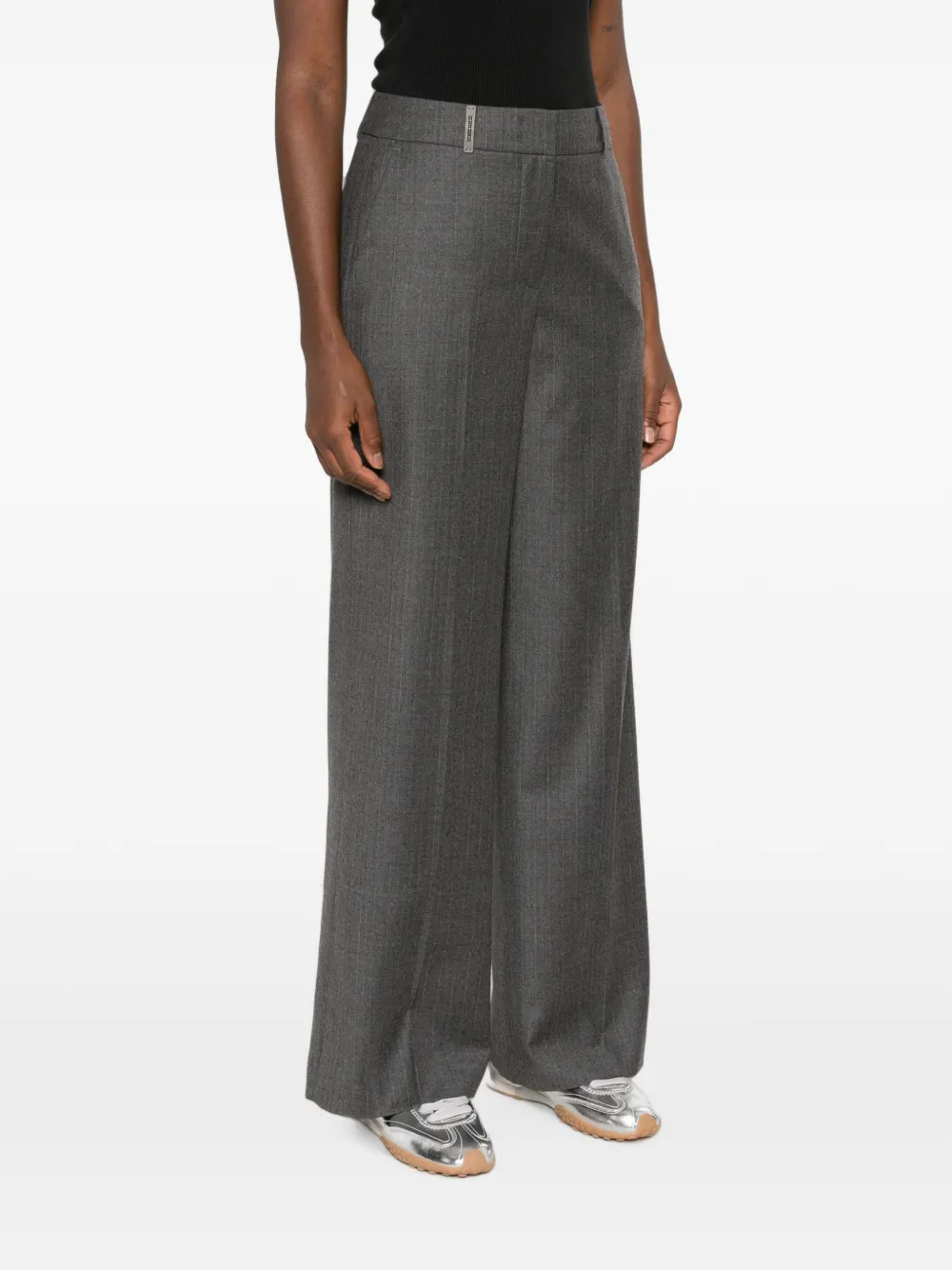 Peserico Pantalon met krijtstreep Grijs