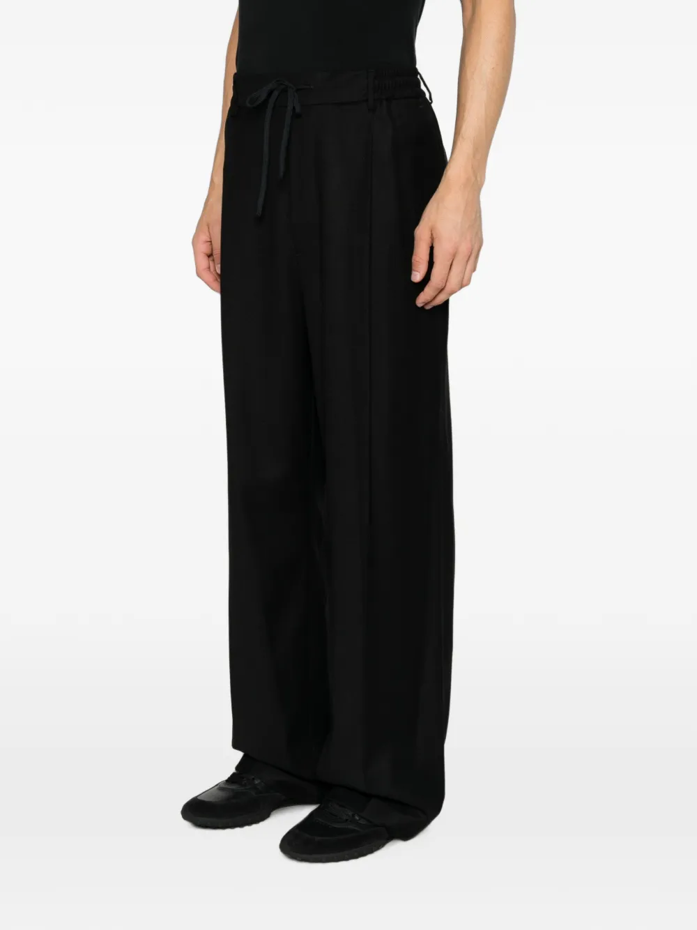 Barena Broek met trekkoordtaille Zwart