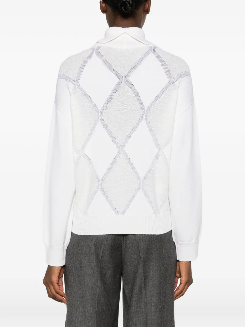 Peserico Coltrui met argyle-patroon Wit