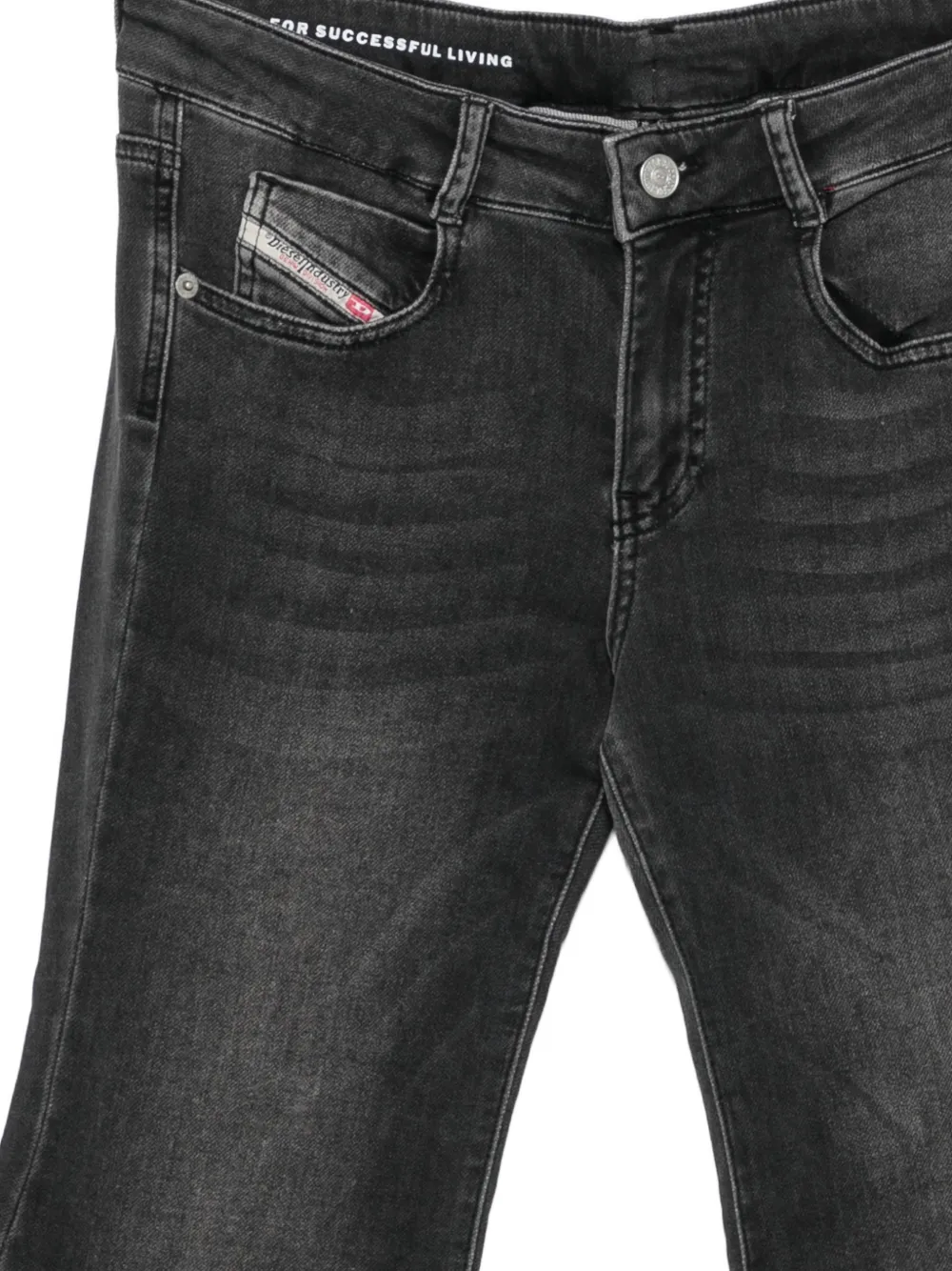 Diesel Kids Flared jeans met vervaagd effect Zwart