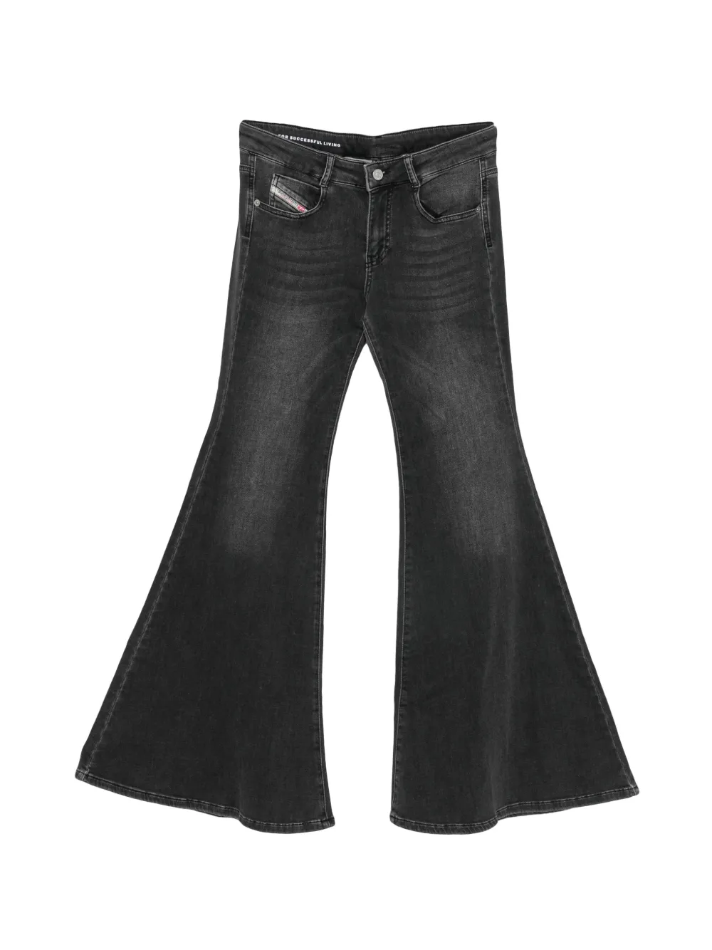 Diesel Kids faded flared-leg jeans - Nero