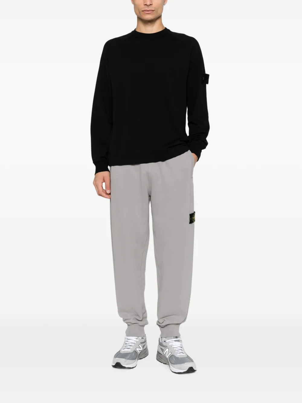 Stone Island Trainingsbroek met logopatch Grijs