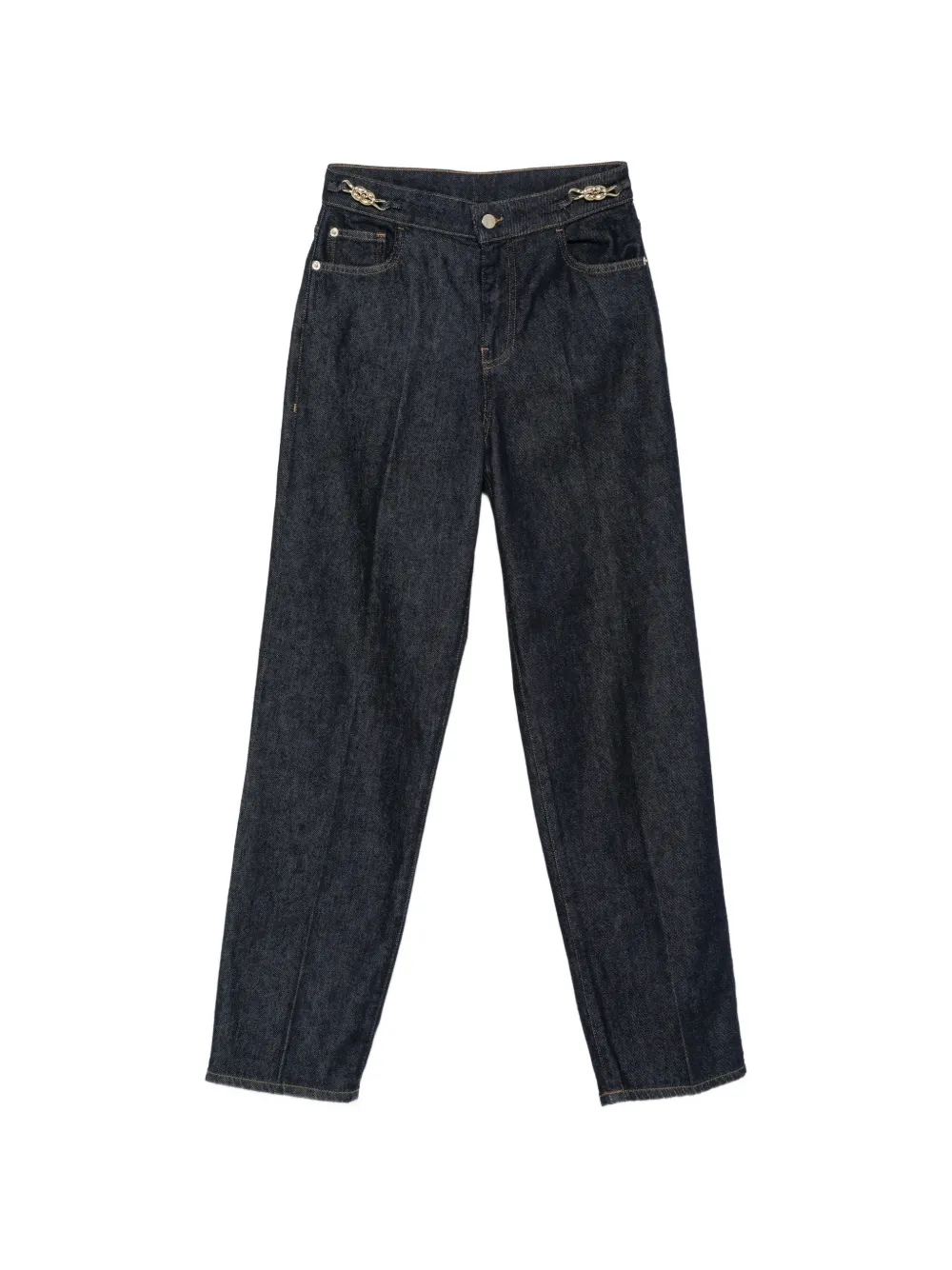 Emporio Armani knot-detail straight-leg jeans - Blu
