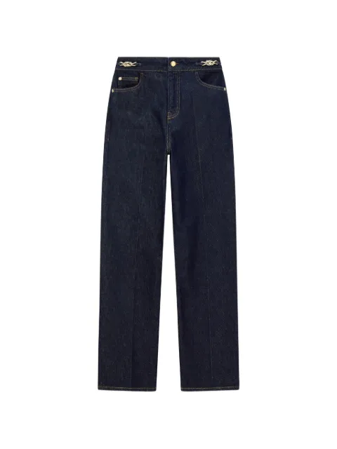 Emporio Armani five-pocket denim jeans with a metal knot on the waistband