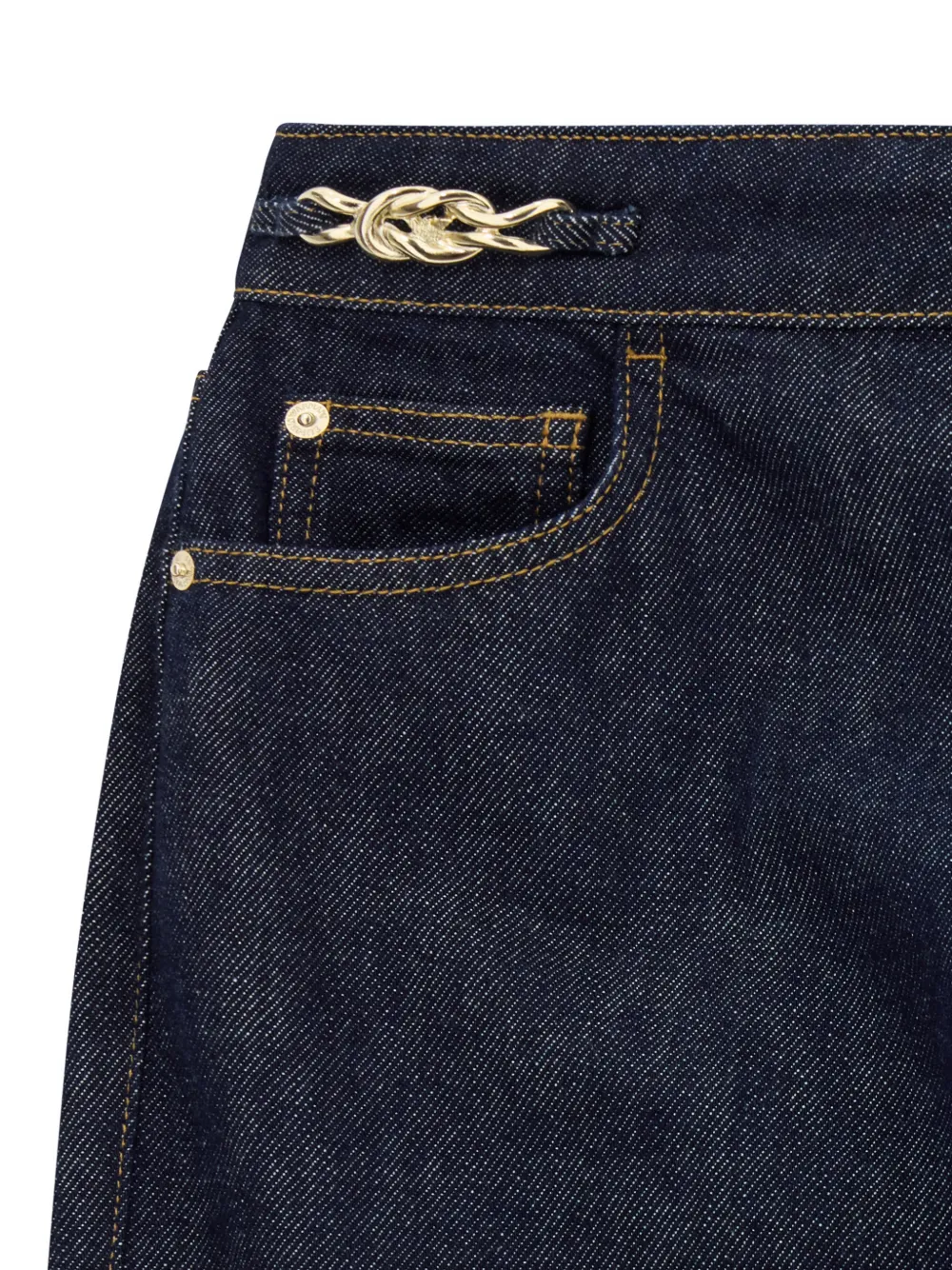 Emporio Armani Straight jeans met geknoopt detail Blauw