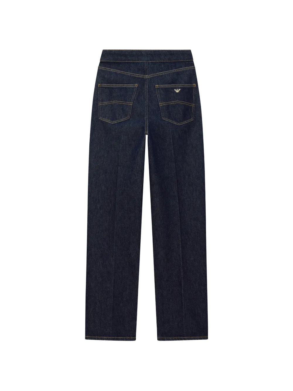 Emporio Armani Straight jeans met geknoopt detail Blauw
