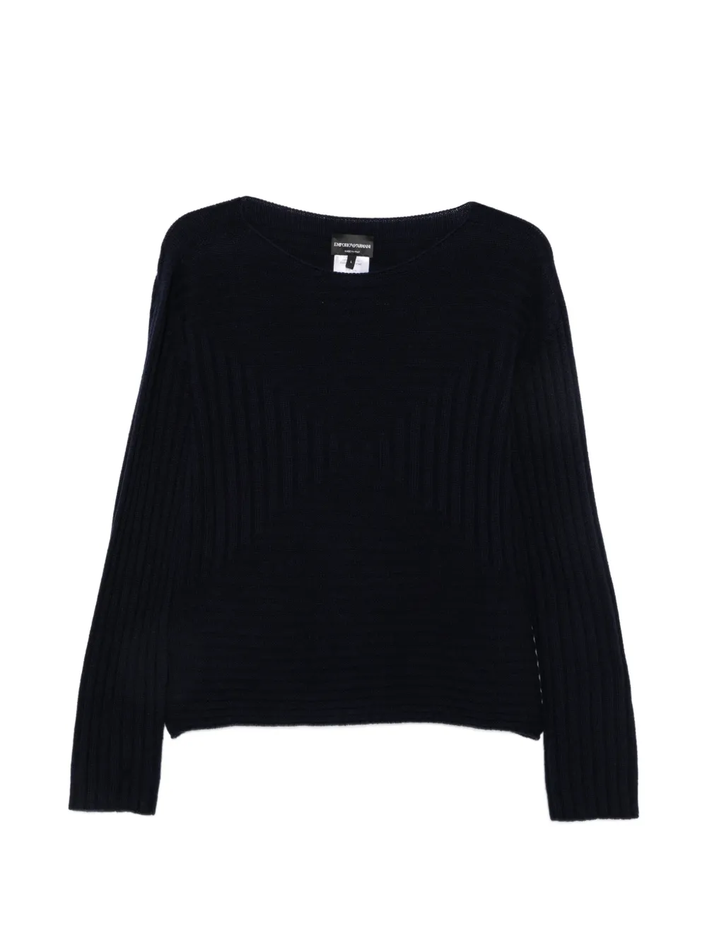 Emporio Armani ribbed-knit boat-neck sweater