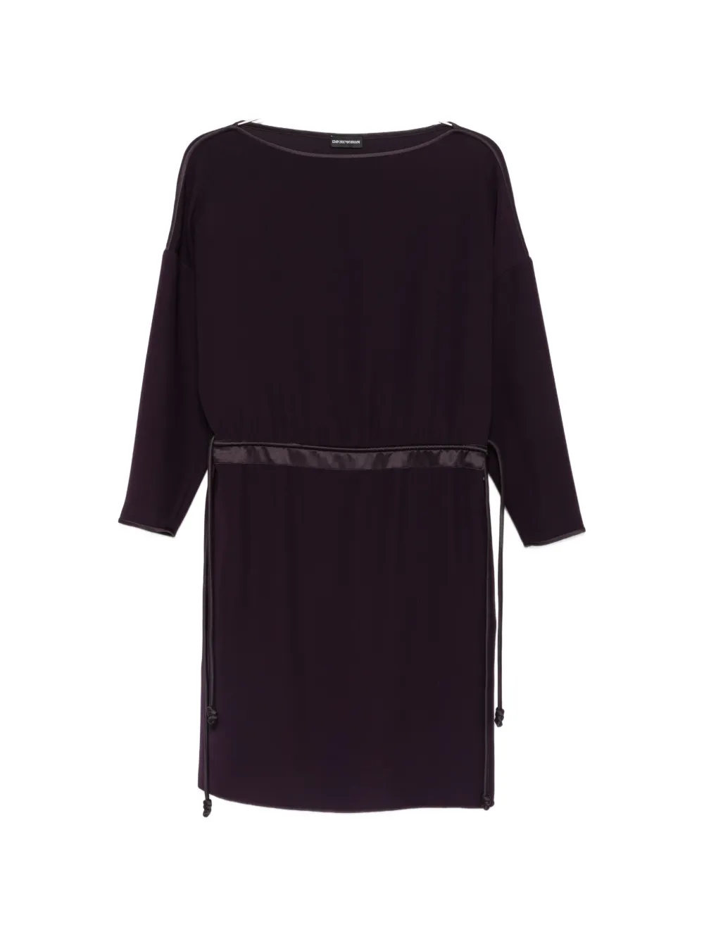 Emporio Armani drawstring-waist long-sleeve dress - Viola