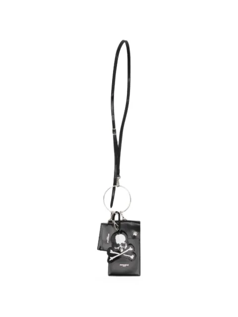 Mastermind Japan skull-patch lanyard cardholder