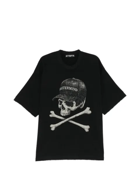 Mastermind World distressed-effect logo-print T-shirt