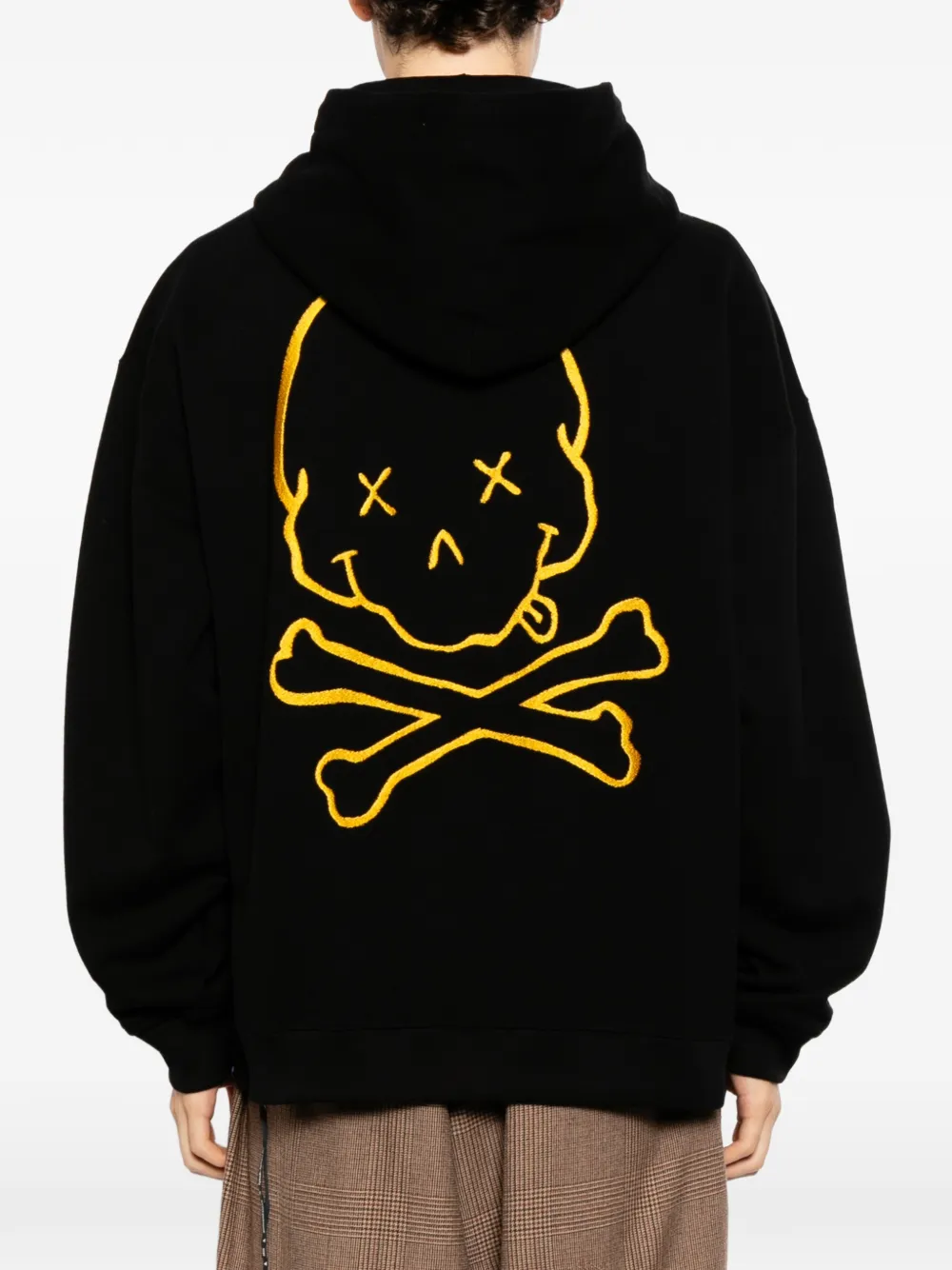 Mastermind Japan Hoodie met geborduurde doodskop Zwart
