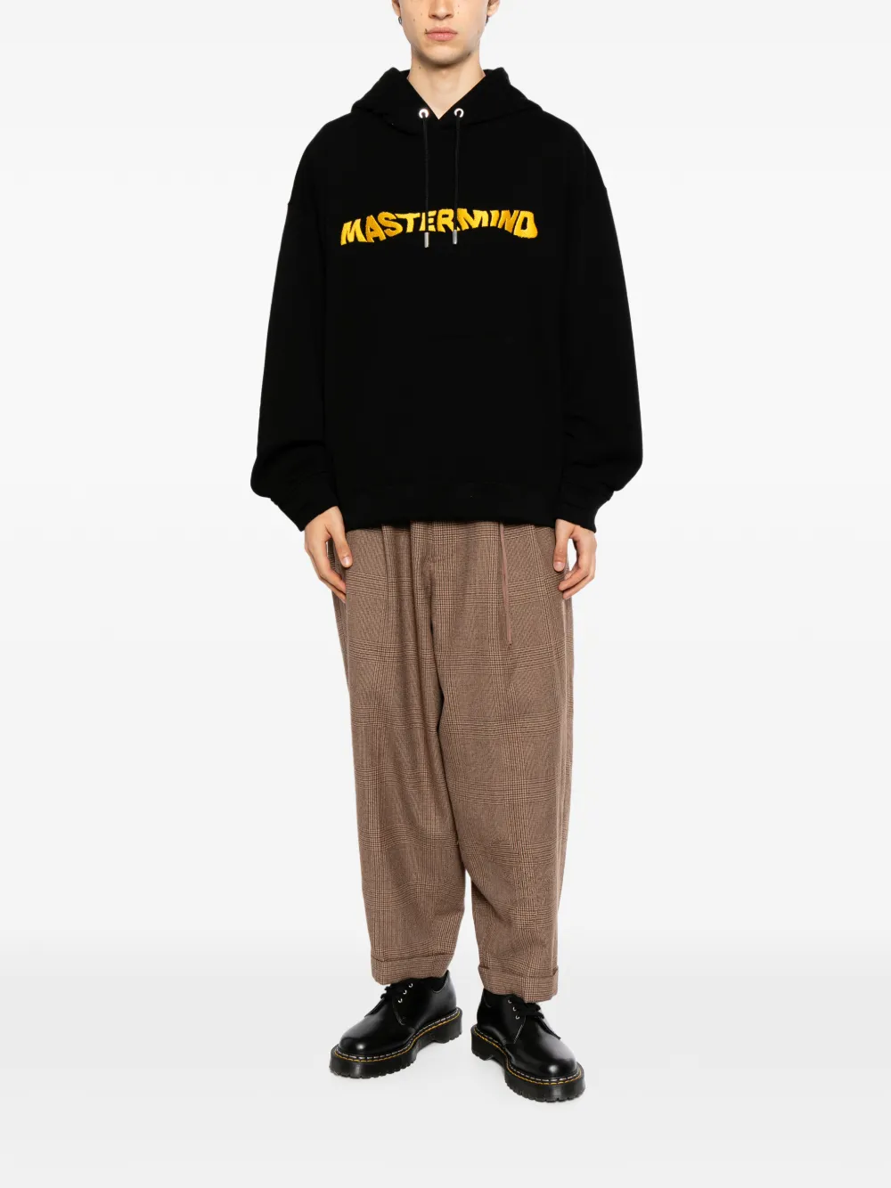 Mastermind Japan Hoodie met geborduurde doodskop Zwart