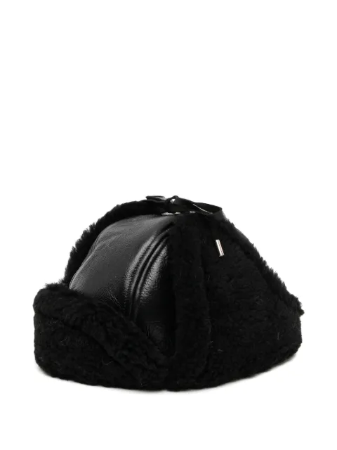 Mastermind World shearling-trim leather pilot hat