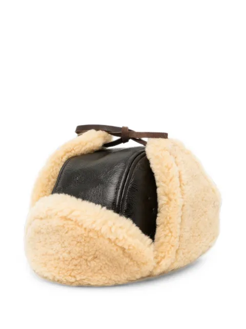 Mastermind World shearling-trim leather pilot hat