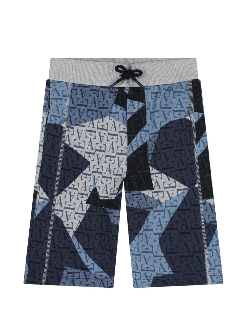 Emporio Armani Kids Shorts con stampa - Blu