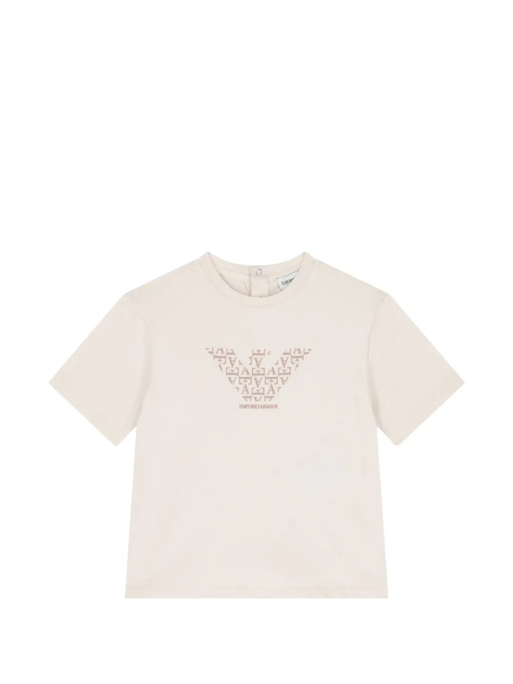 Emporio Armani Kids Drie T-shirts met logoprint Beige