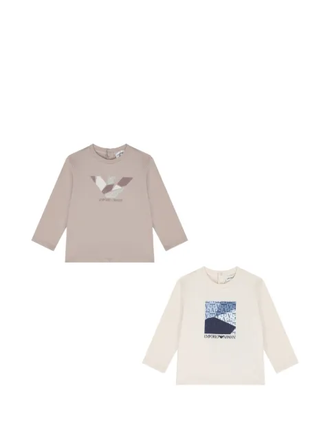 Emporio Armani Kids logo-print long-sleeve T-shirt (set of two)