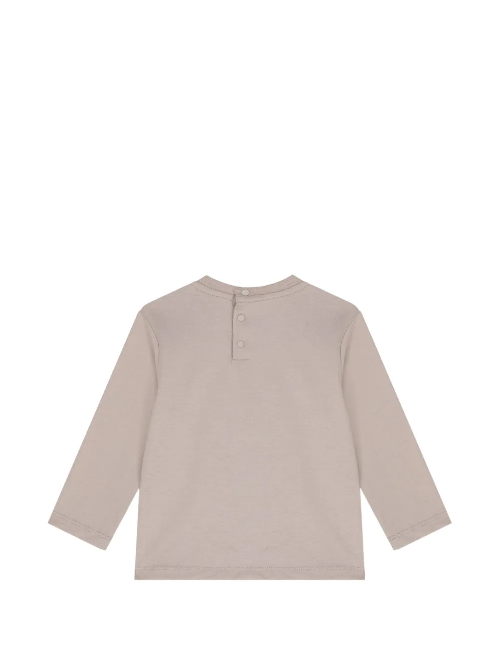Emporio Armani Kids Twee T-shirts met lange mouwen en logo-print Bruin