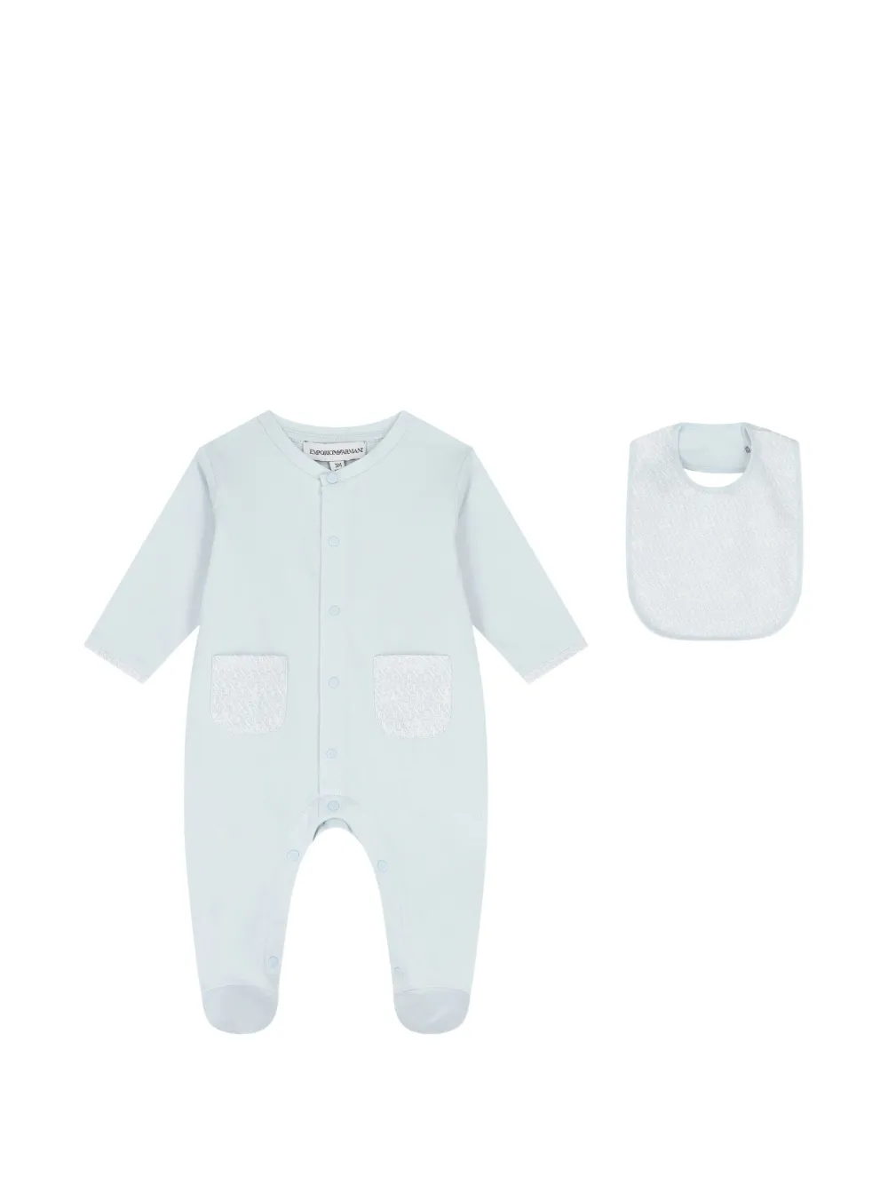 Emporio Armani Kids Tutina con applicazione logo (2 pezzi) - Blu