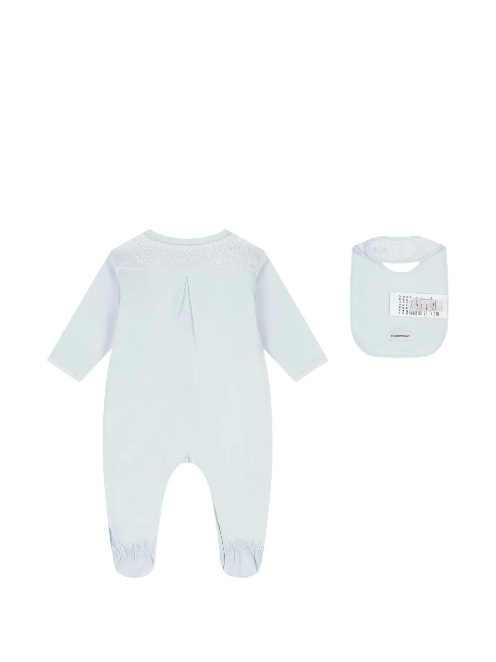 Emporio Armani Kids Twee rompers met logo-patch Blauw