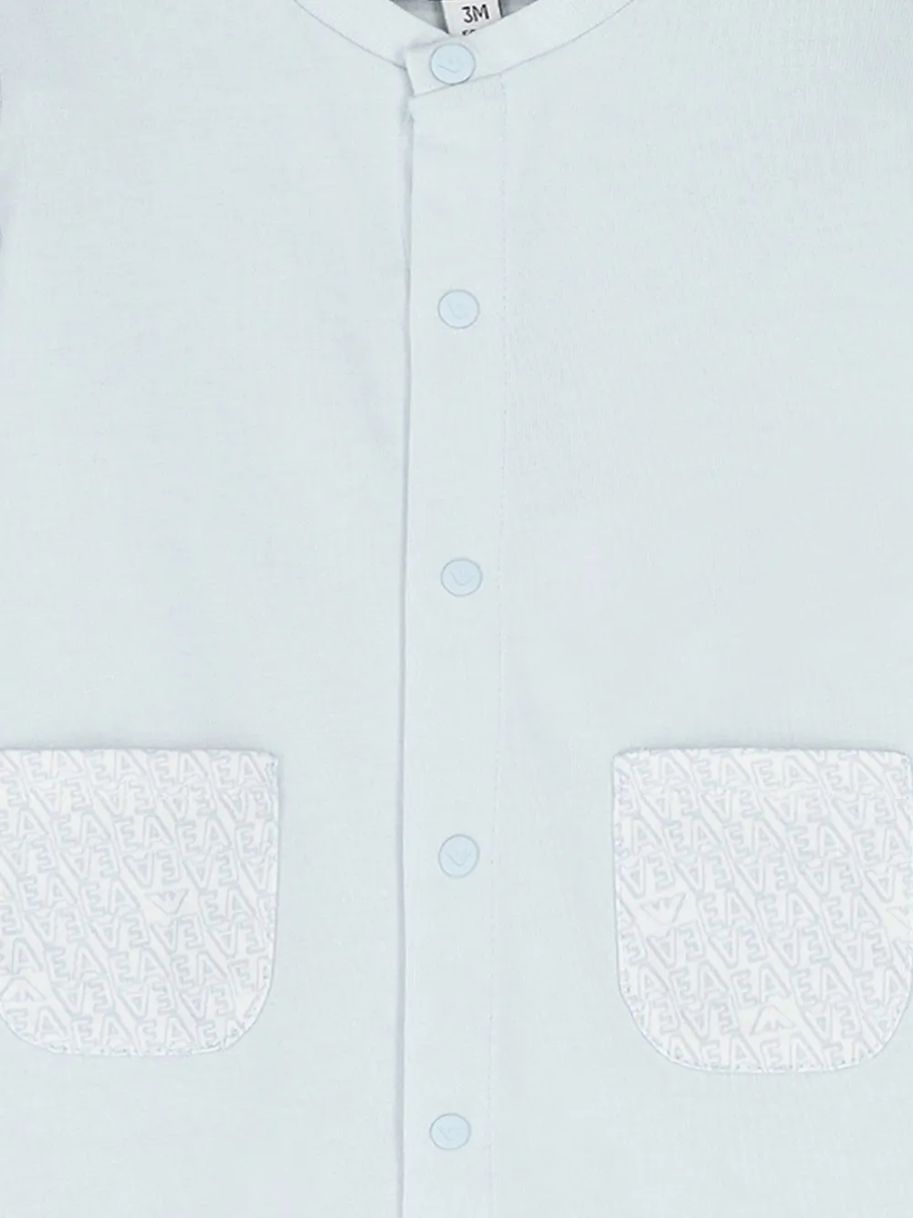 Emporio Armani Kids Twee rompers met logo-patch Blauw