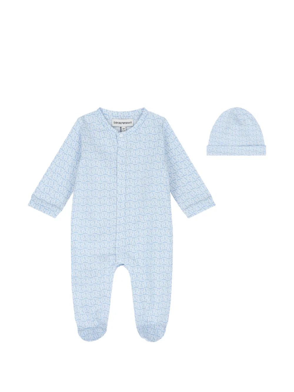 Emporio Armani Kids Tutina con stampa - Blu