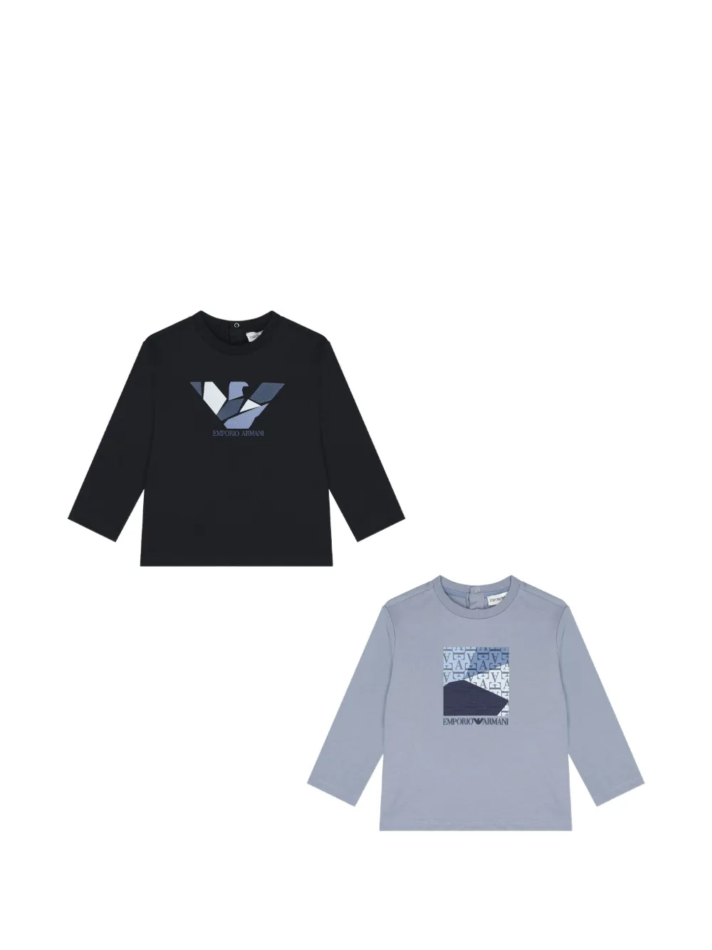 Emporio Armani Kids Set di 2 T-shirt con logo - Blu