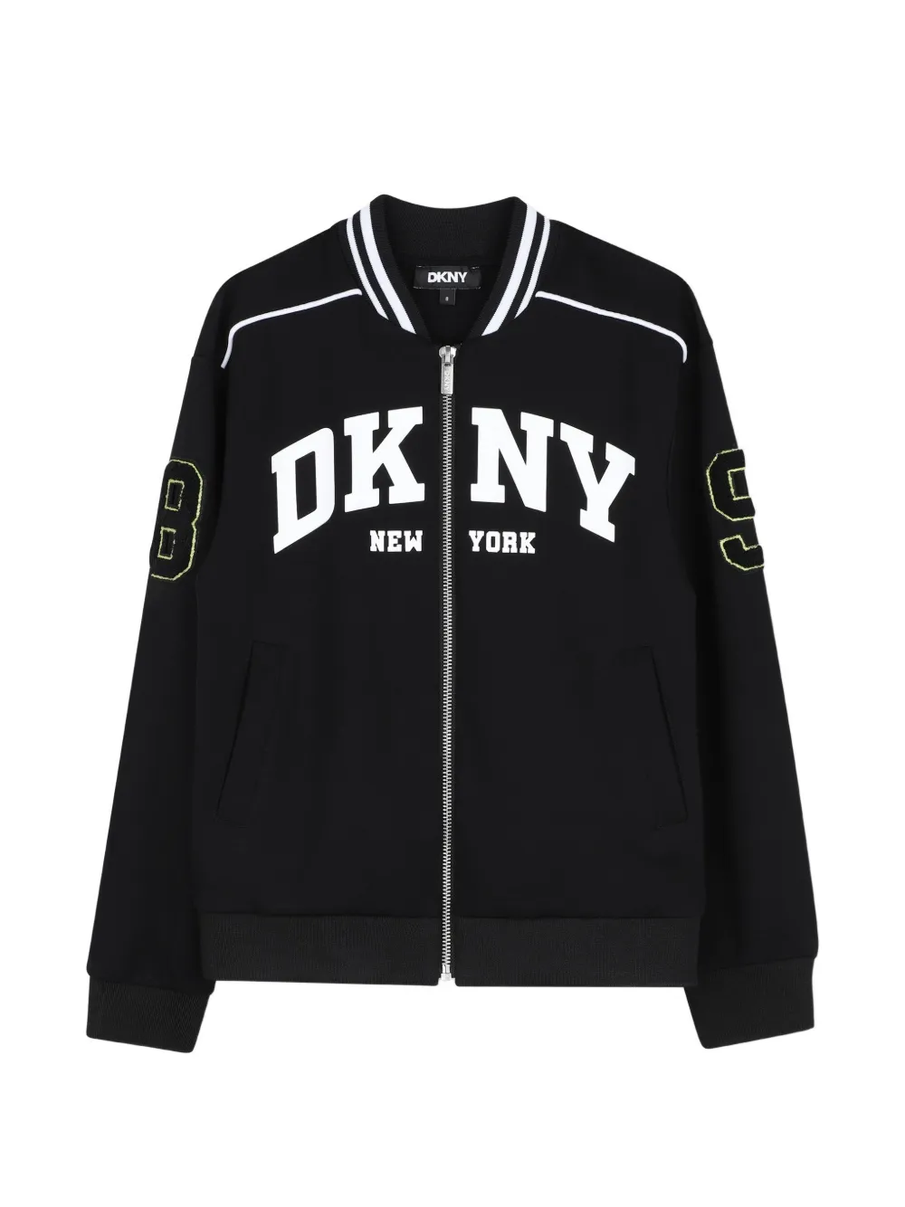 Dkny Kids Felpa con cappuccio, zip e logo - Nero