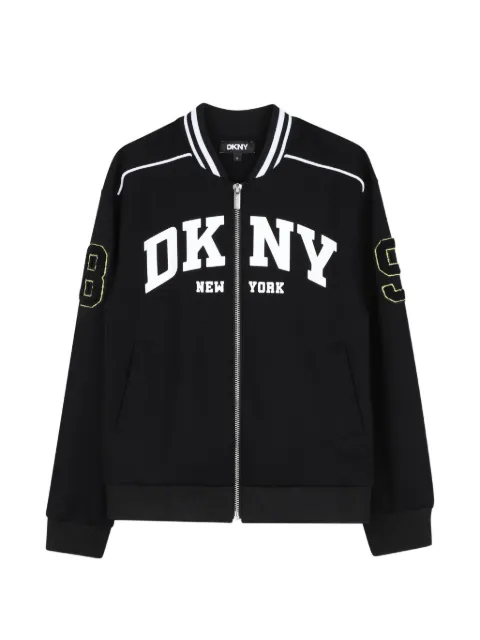 Dkny Kids logo-print zip-up sweatshirt