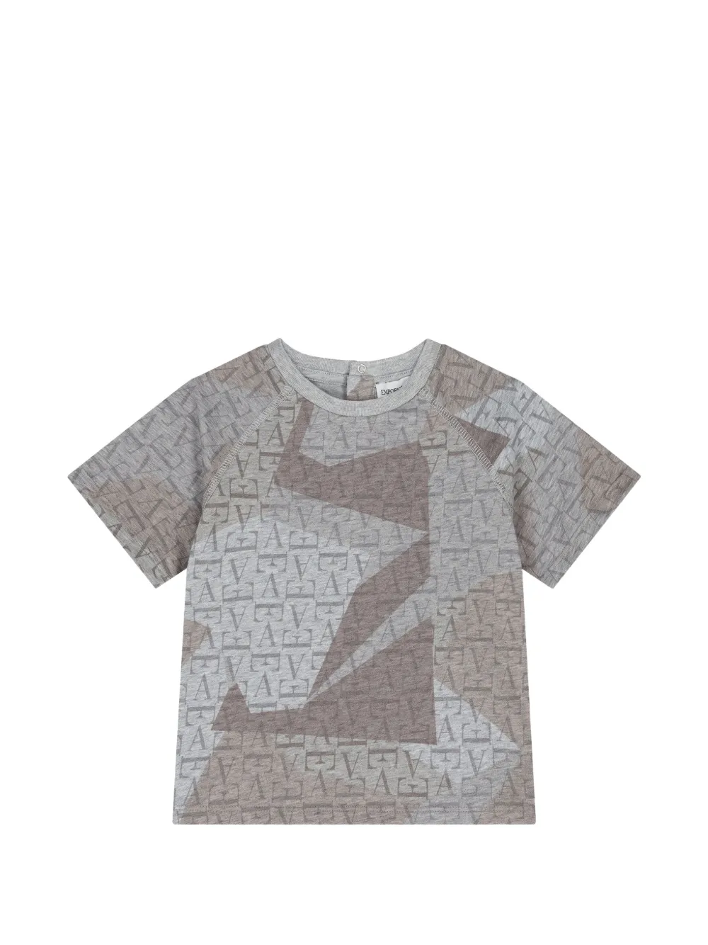 Emporio Armani Kids Felpa con logo e maniche raglan - Grigio