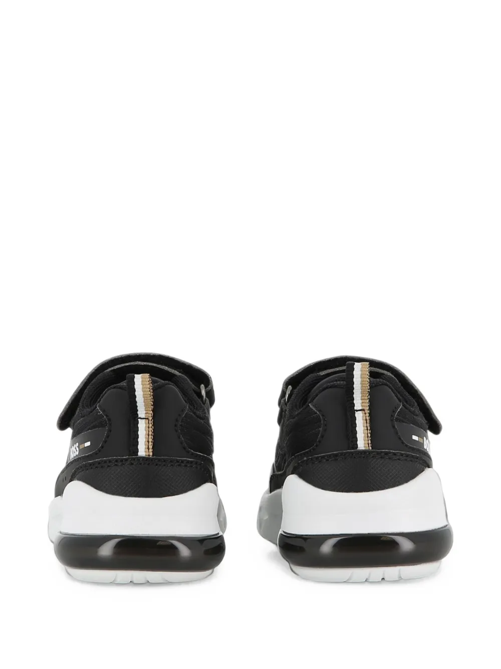 BOSS Kidswear touch-strap sneakers Zwart