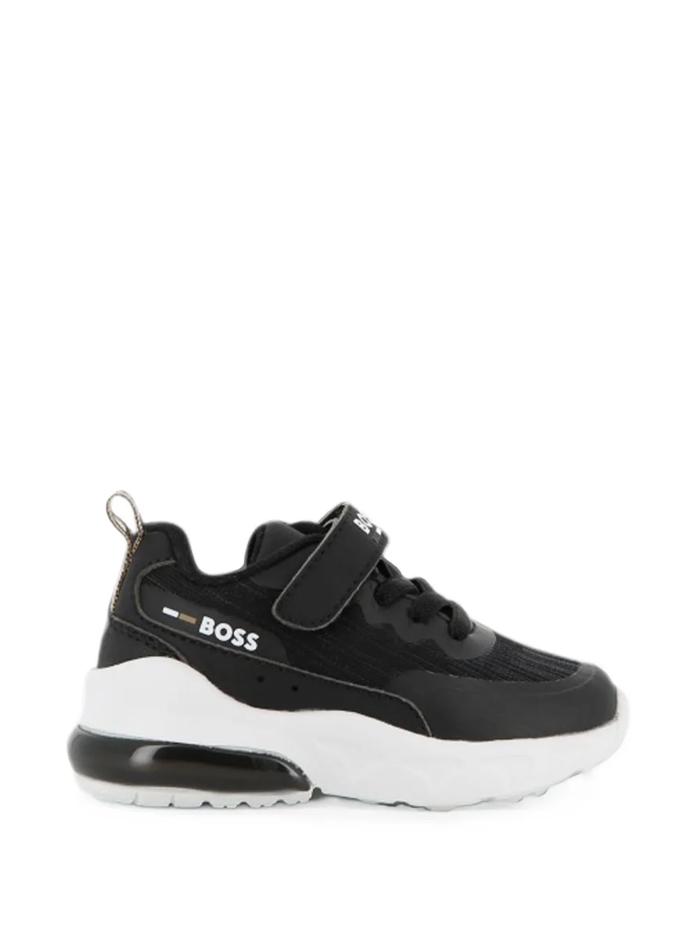 BOSS Kidswear touch-strap sneakers Zwart