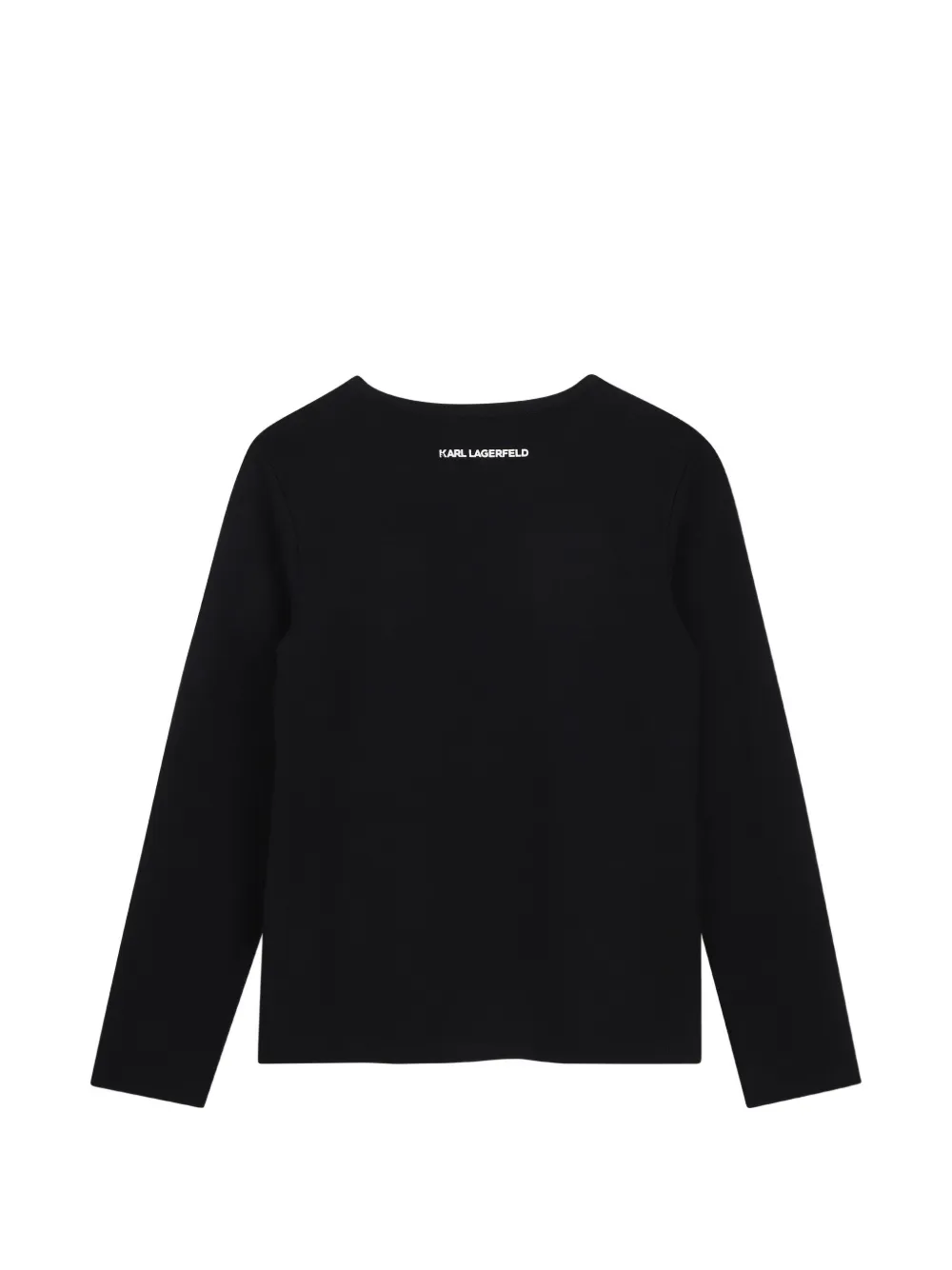 Karl Lagerfeld Kids T-shirt verfraaid met stras Zwart
