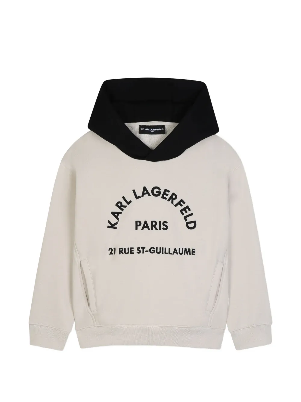 Karl Lagerfeld Kids logo-print hoodie - Toni neutri