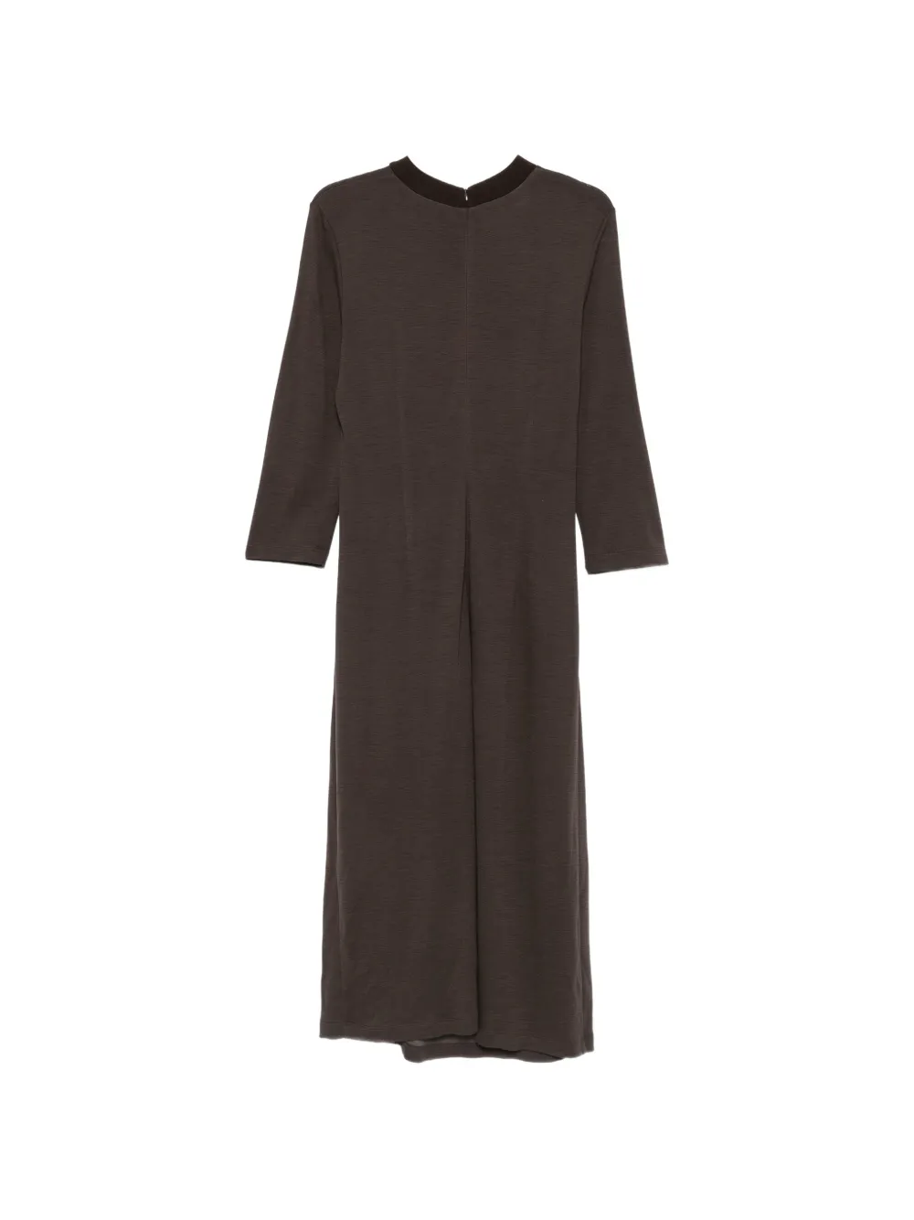 Peserico Midi-jurk met cropped mouwen Bruin