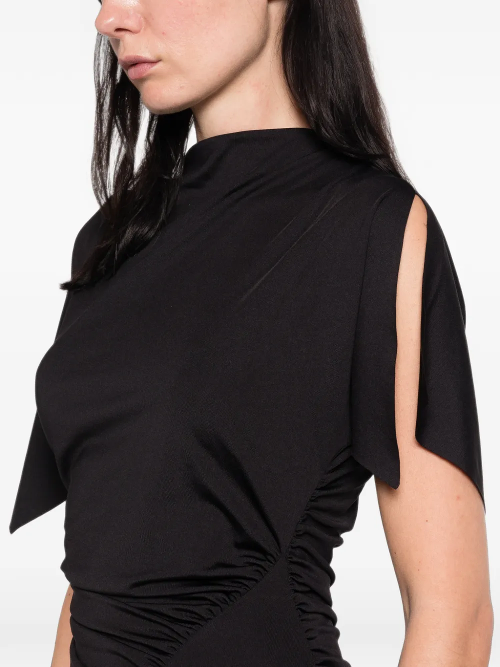 Victoria Beckham Jurk met asymmetrische afwerking Zwart