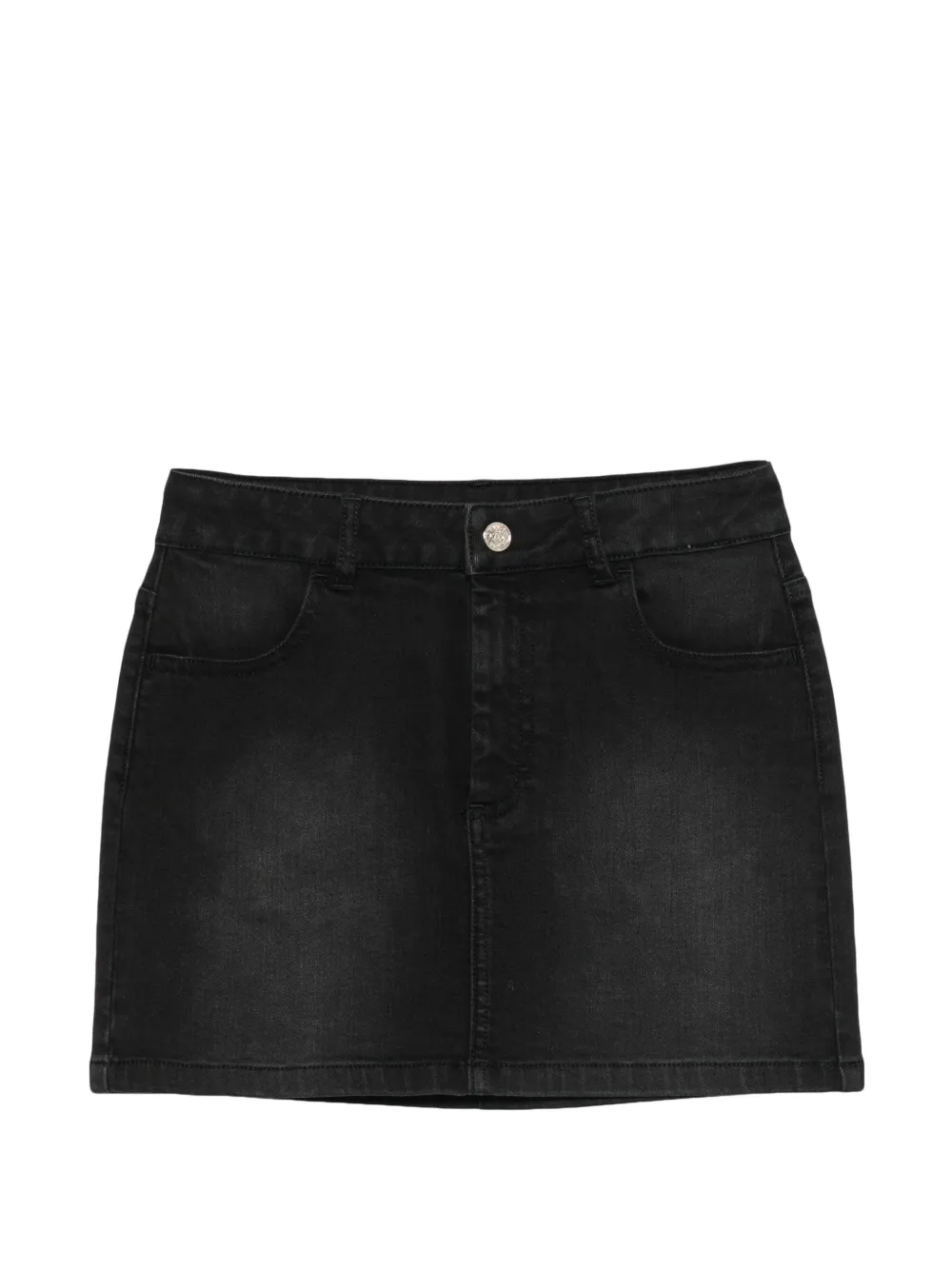 TWINSET Kids faded denim skirt - Nero