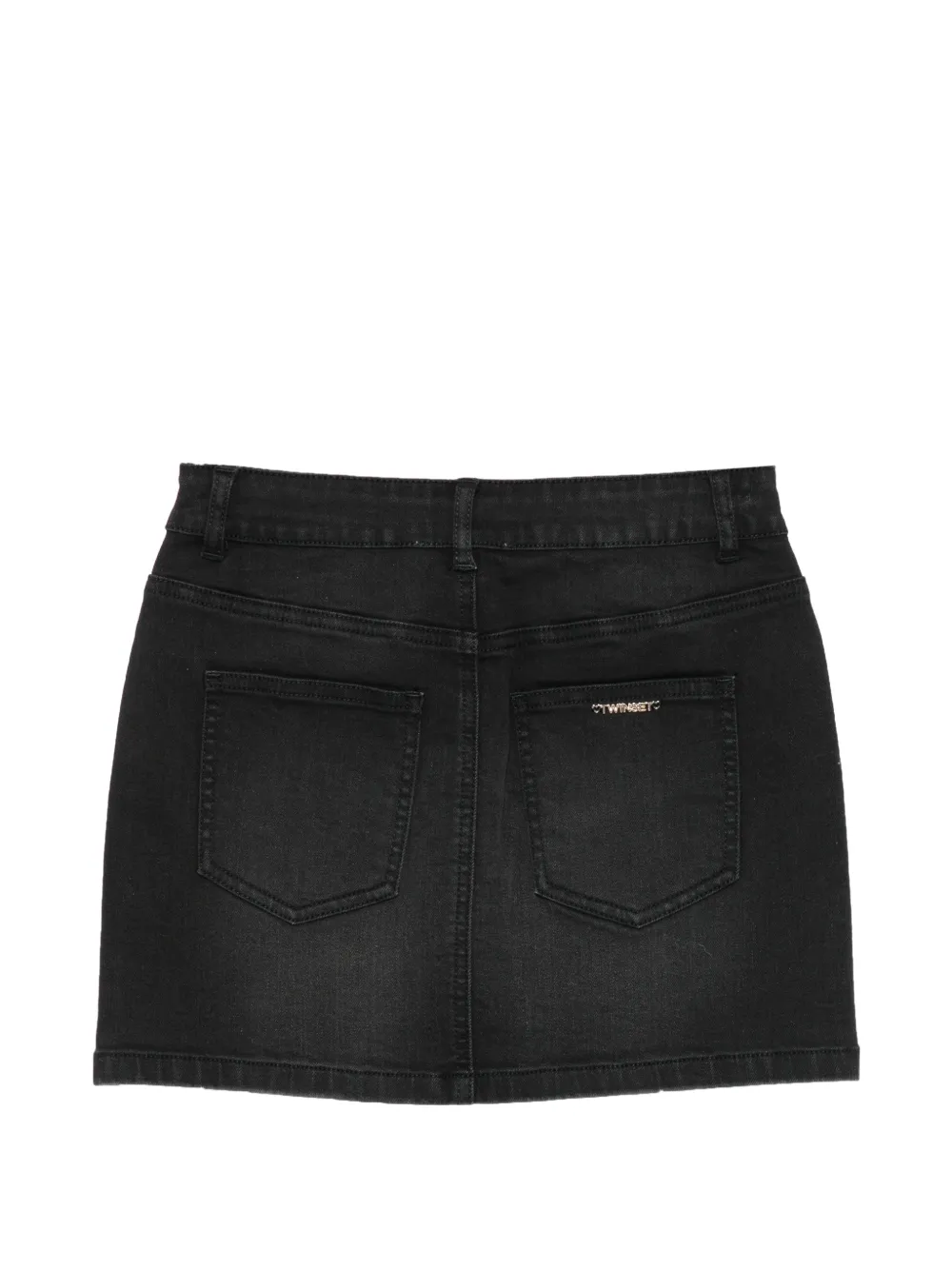 TWINSET Kids Spijkerrok met vervaagd effect Zwart
