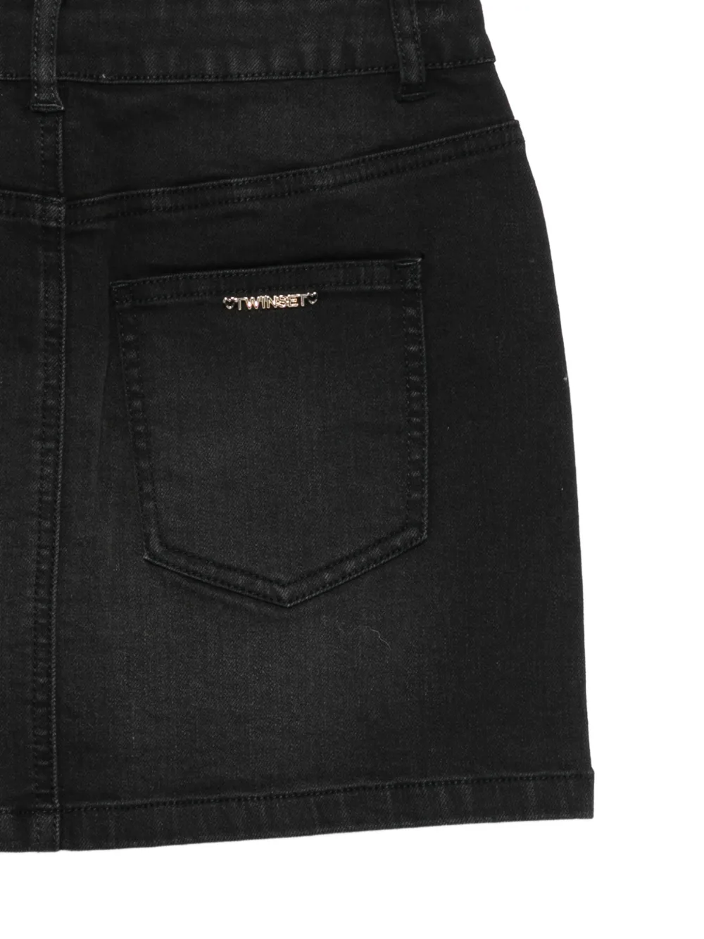 TWINSET Kids Spijkerrok met vervaagd effect Zwart
