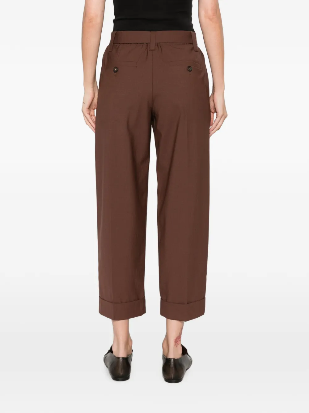 Brunello Cucinelli Plooibroek met ceintuur Bruin