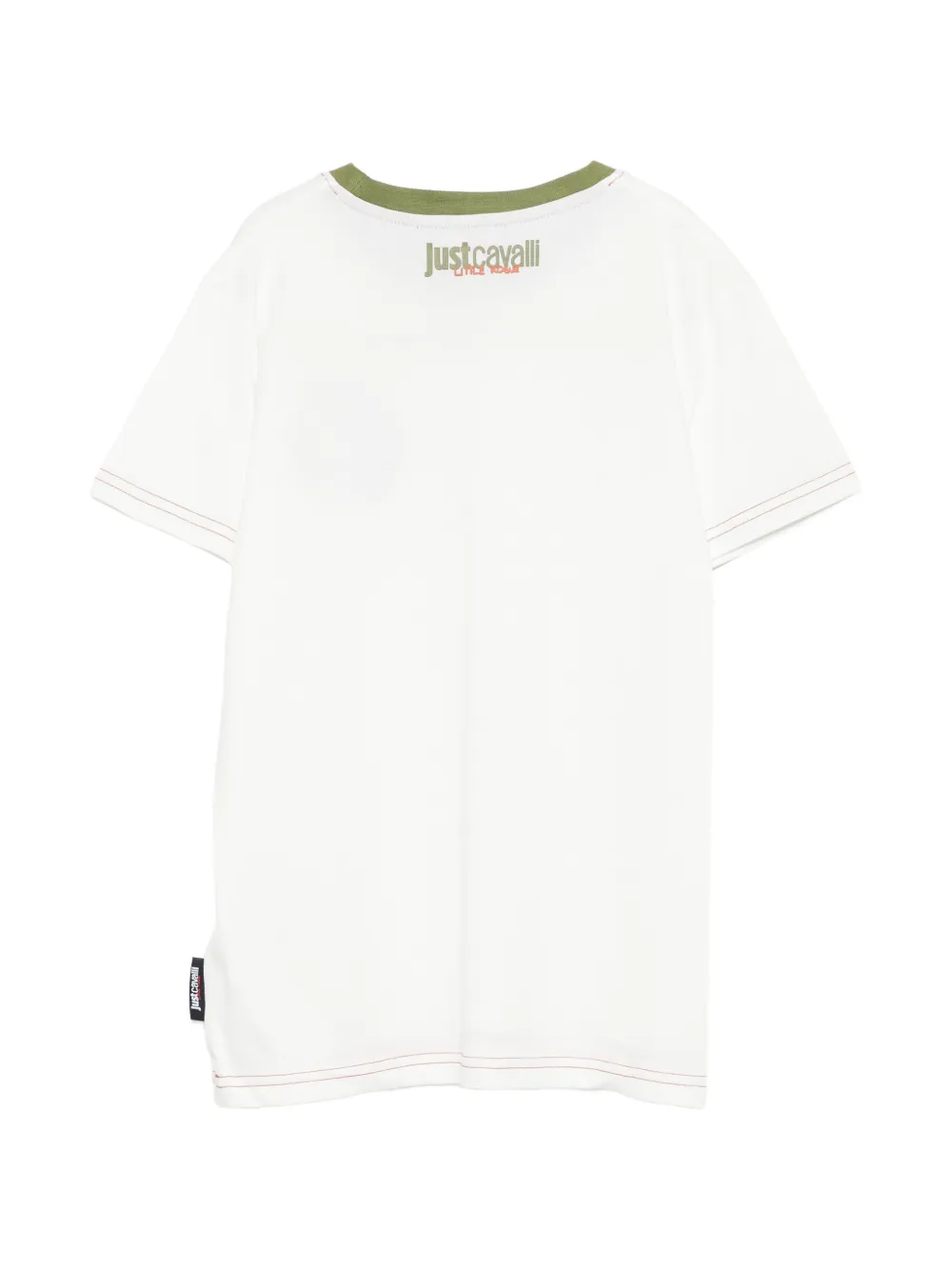 Roberto Cavalli Junior T-shirt met geborduurd logo Wit