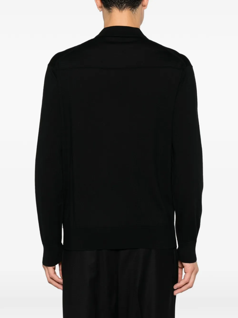 Paolo Pecora Poloshirt met lange mouwen Zwart