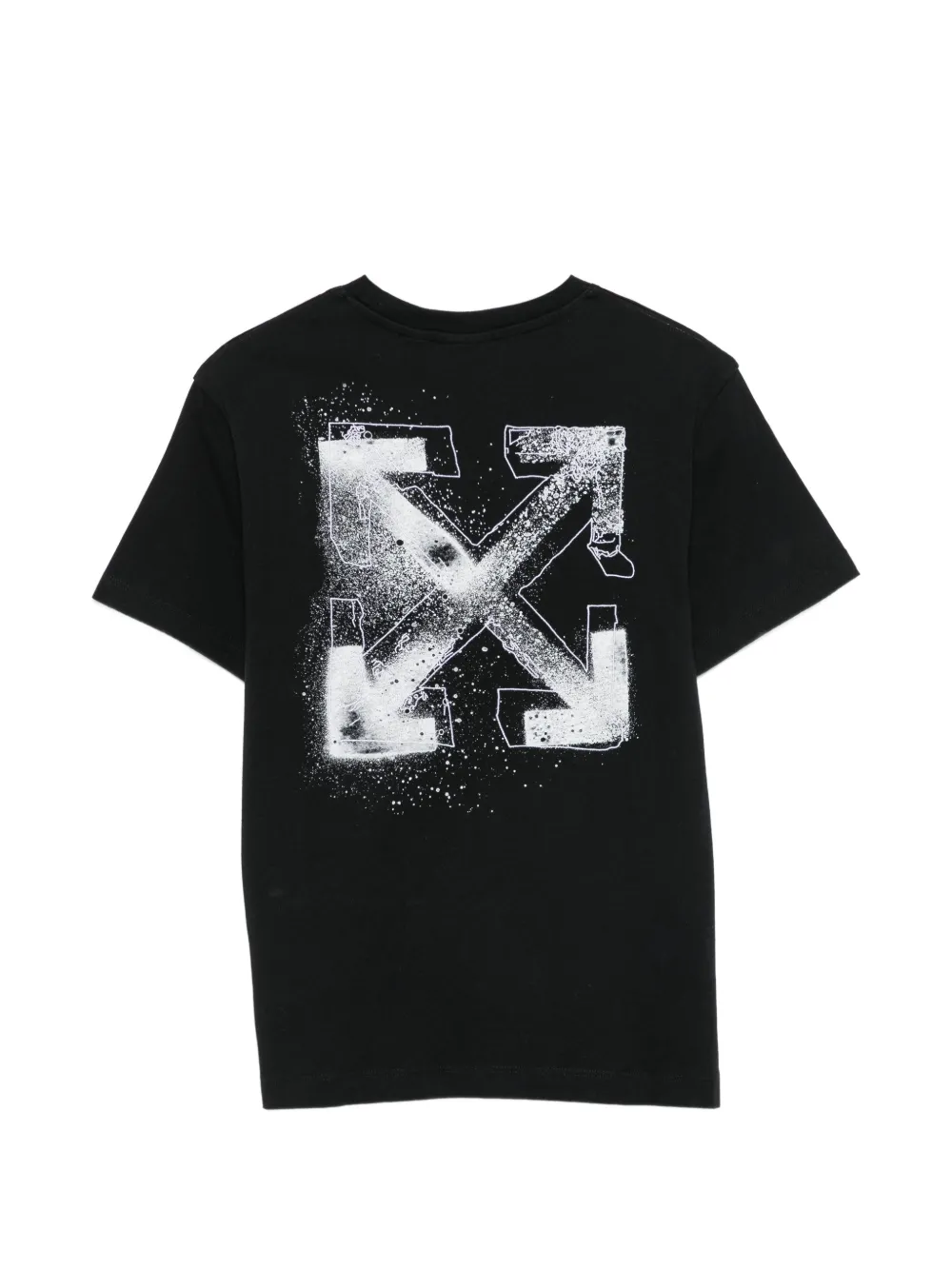 Off-White Kids T-shirt met spuitbusverf effect Zwart