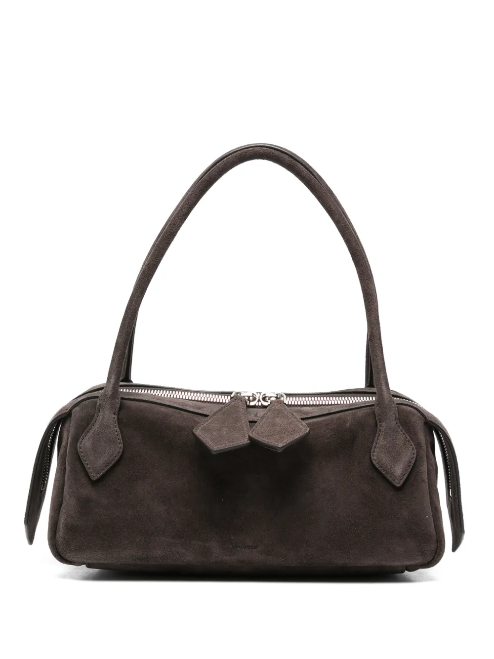 MINOBOSSI zip-up suede shoulder bag