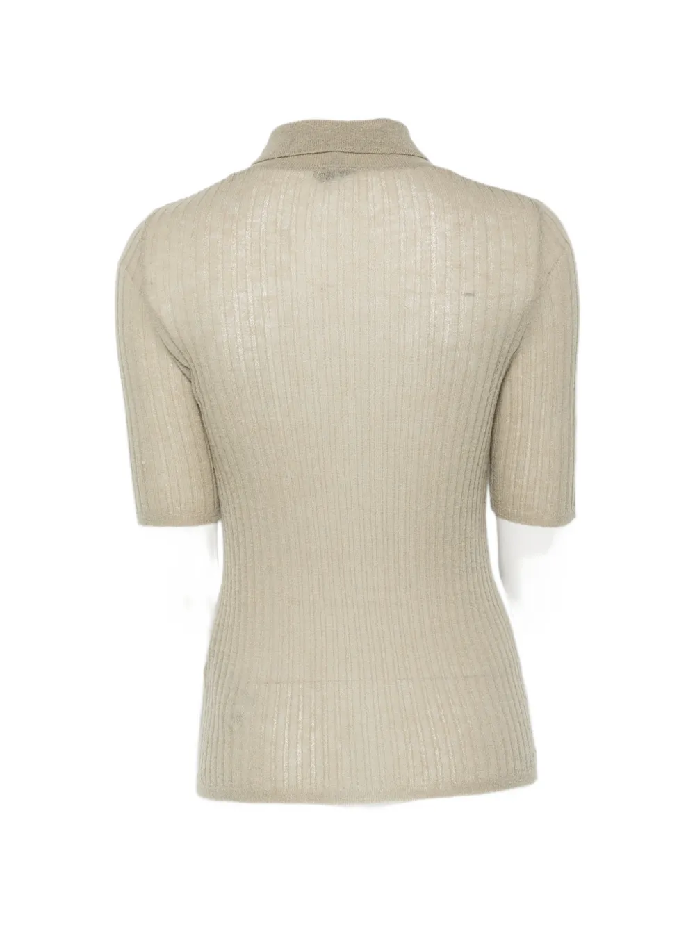 BOSS Ribgebreide polotop Beige