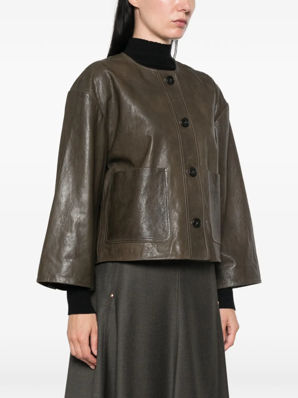 Weekend Max Mara Jack met wijde mouwen en knopen Bruin